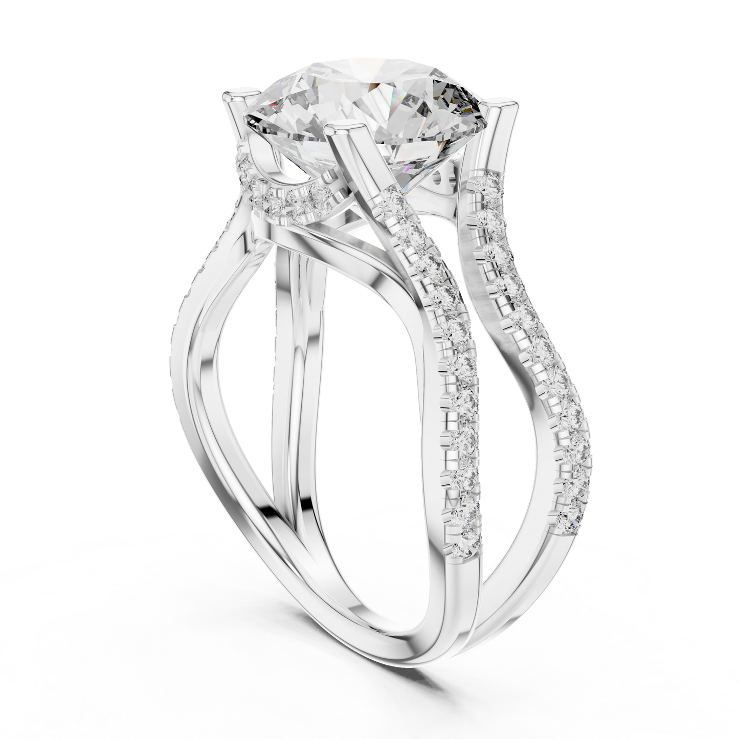 Round Halo Lab Grown Diamond Ring