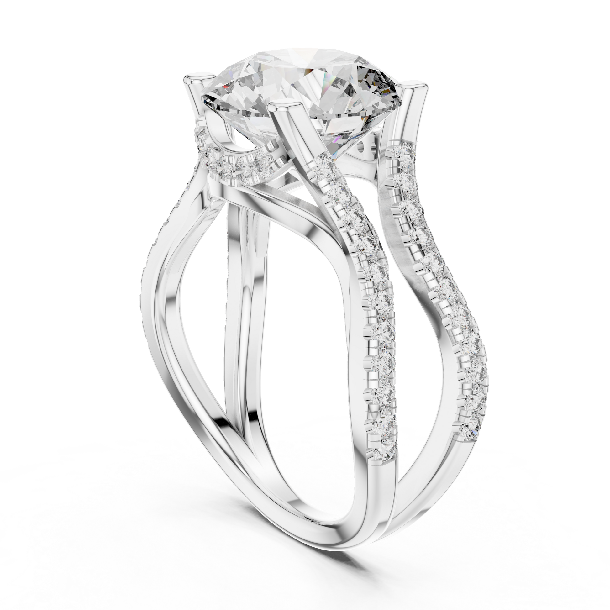 Round Halo Lab Grown Diamond Ring