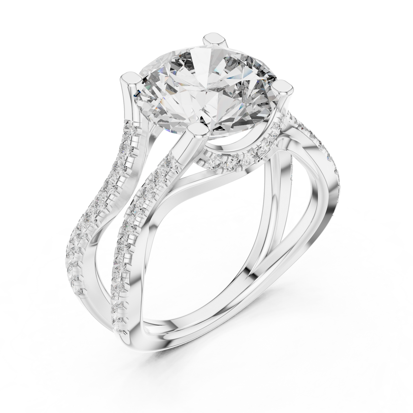 Round Halo Lab Grown Diamond Ring