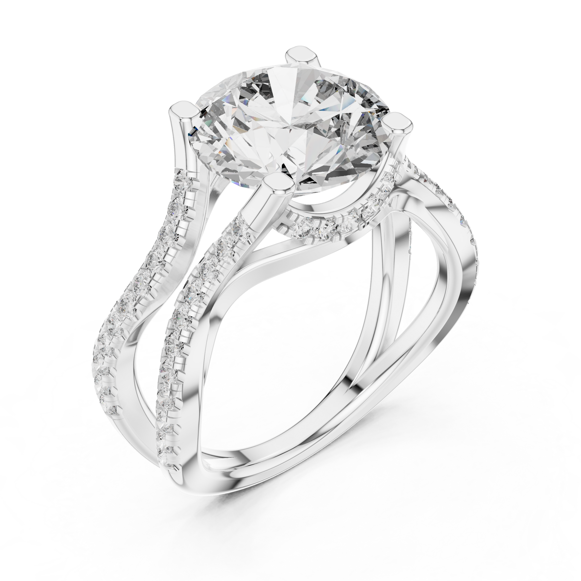 Round Halo Lab Grown Diamond Ring