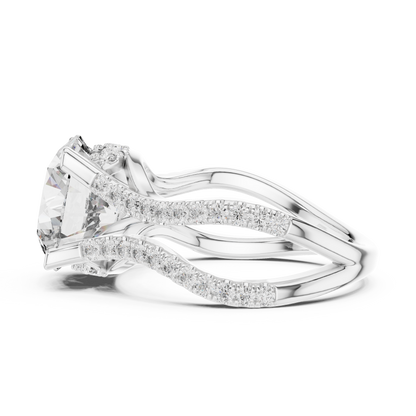 Round Halo Lab Grown Diamond Ring