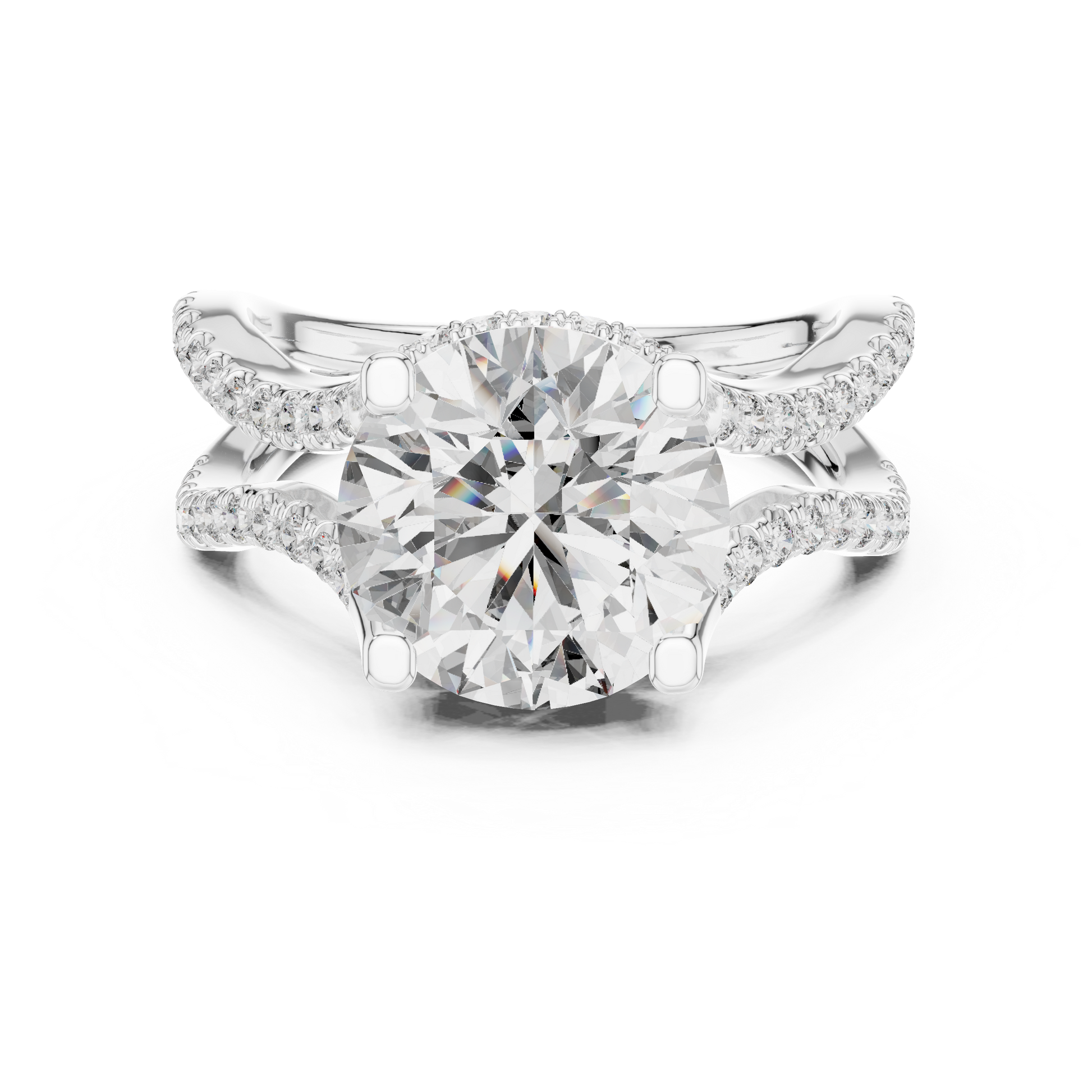 Round Halo Lab Grown Diamond Ring