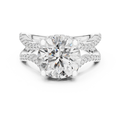 Round Halo Lab Grown Diamond Ring
