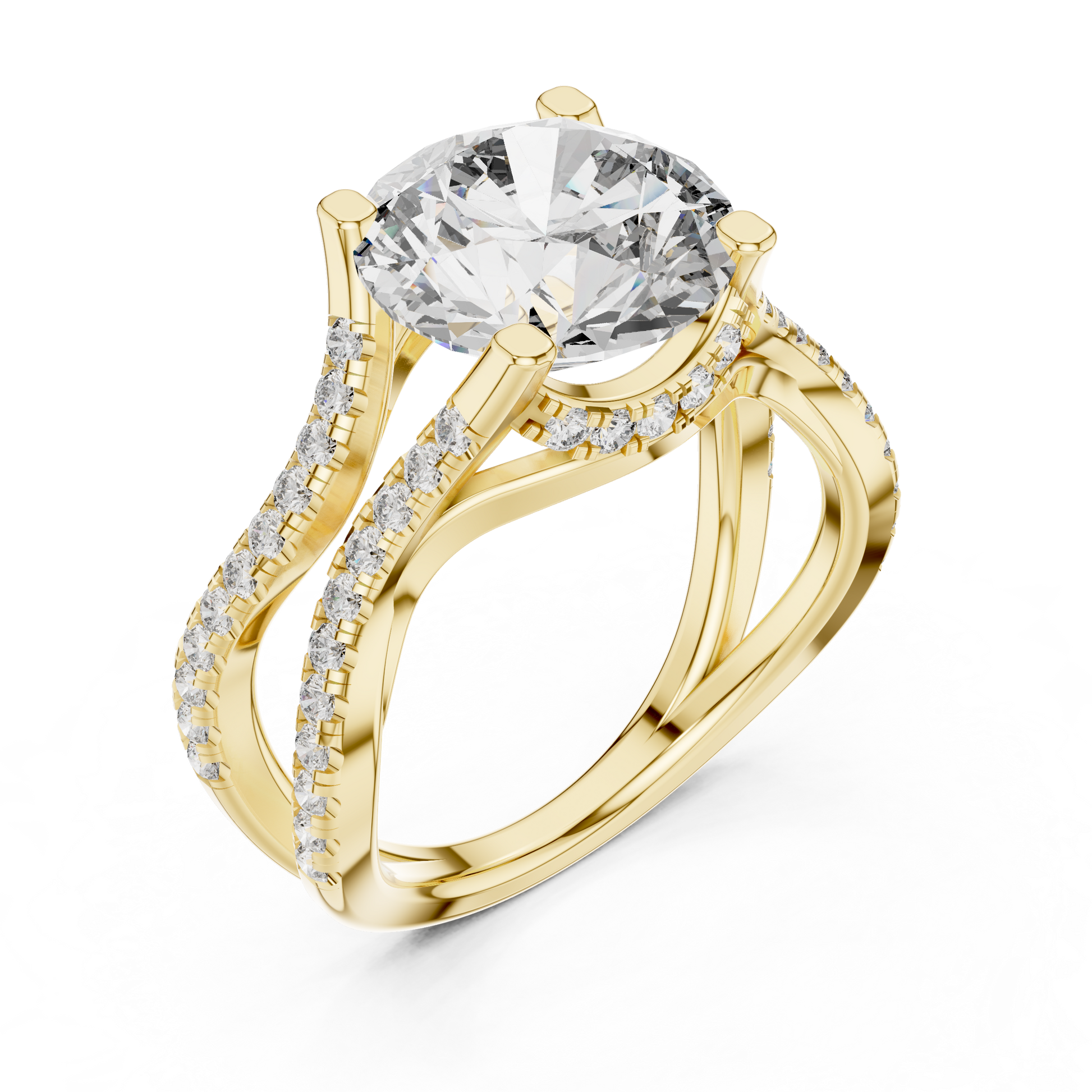 Round Halo Lab Grown Diamond Ring