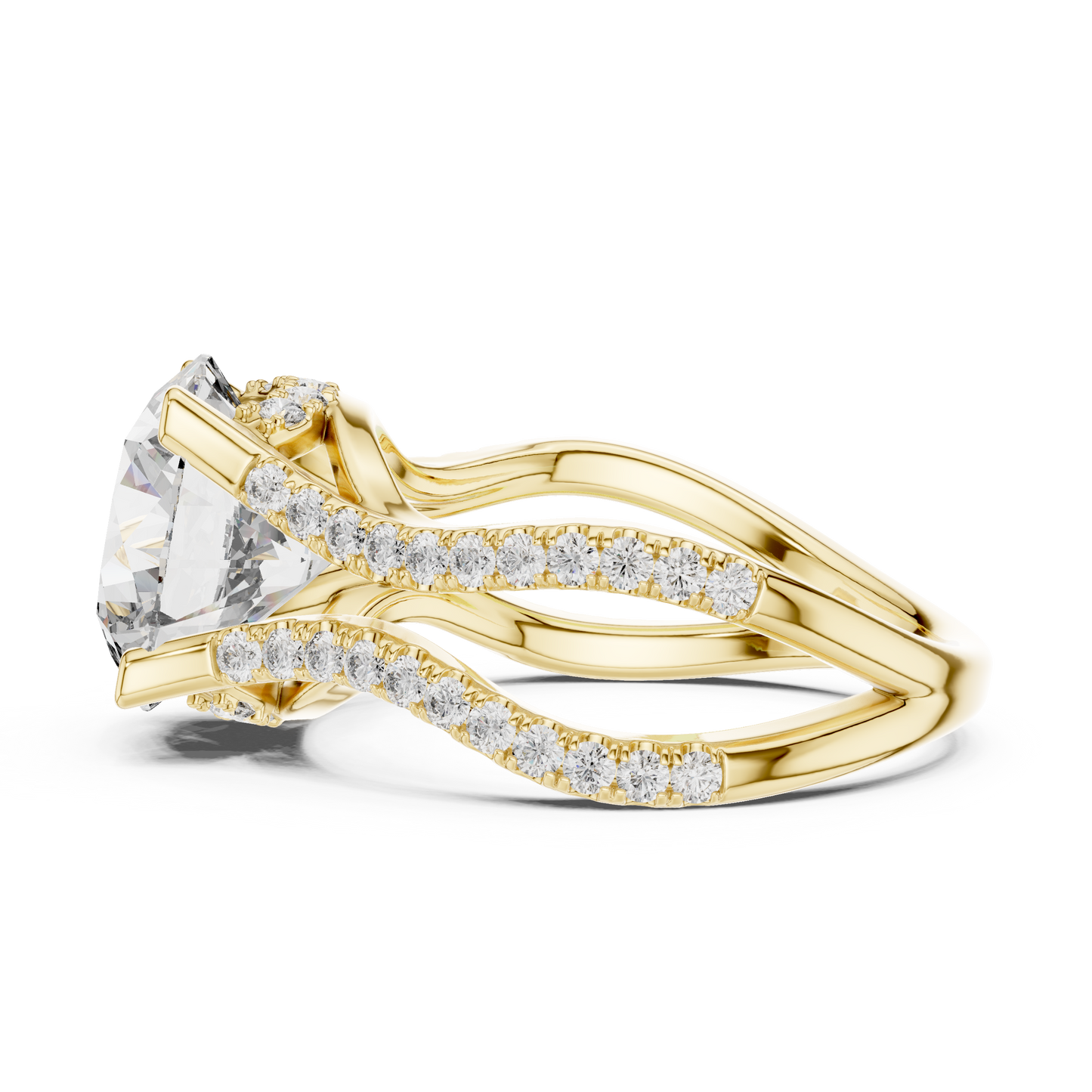 Round Halo Lab Grown Diamond Ring