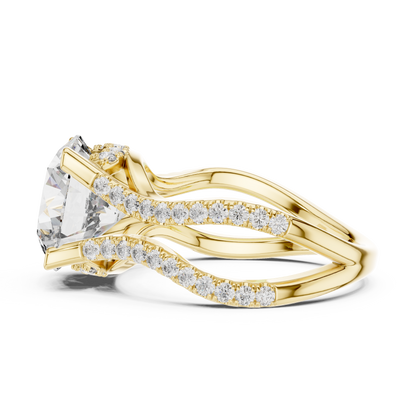 Round Halo Lab Grown Diamond Ring