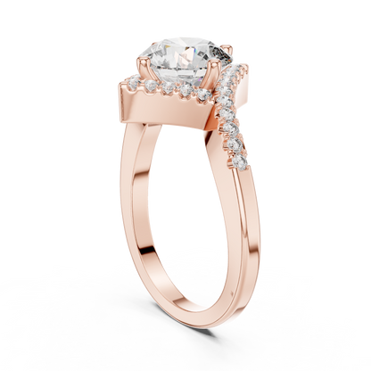Round Halo Lab Grown Diamond Ring