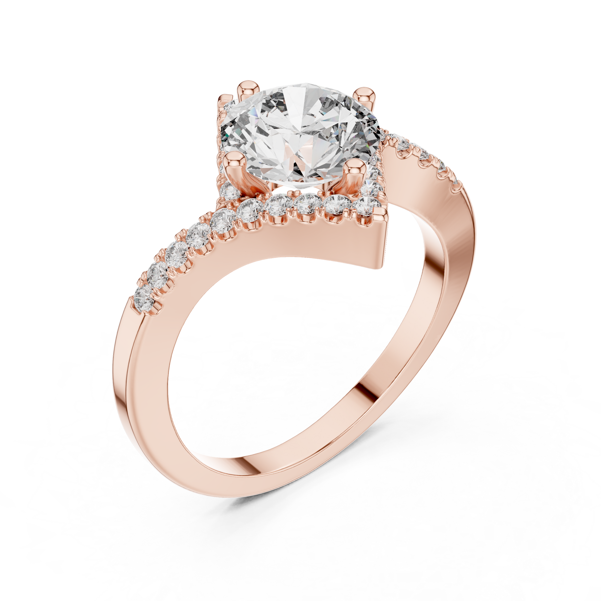Round Halo Lab Grown Diamond Ring
