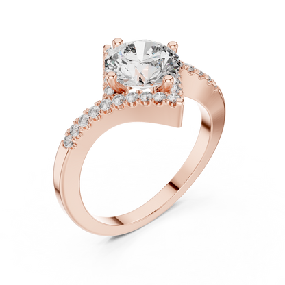 Round Halo Lab Grown Diamond Ring