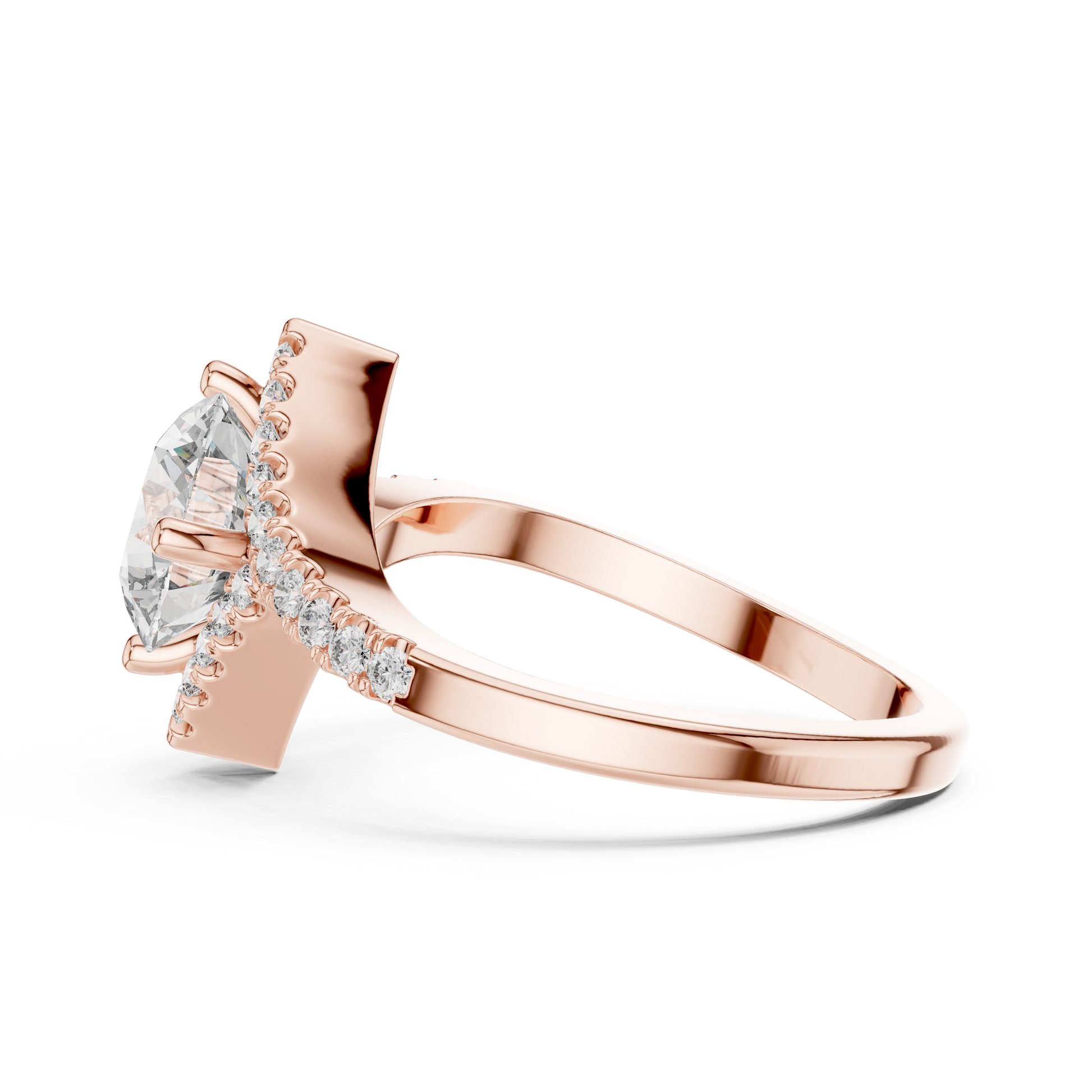 Round Halo Lab Grown Diamond Ring