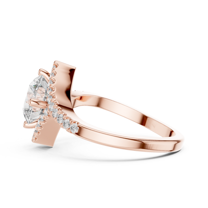 Round Halo Lab Grown Diamond Ring