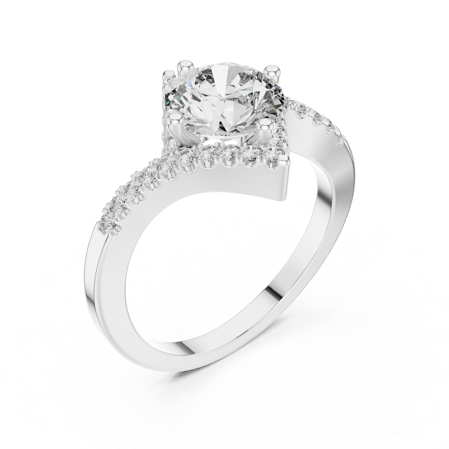 Round Halo Lab Grown Diamond Ring