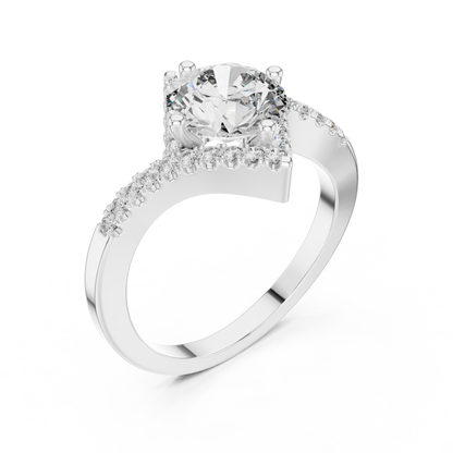 Round Halo Lab Grown Diamond Ring