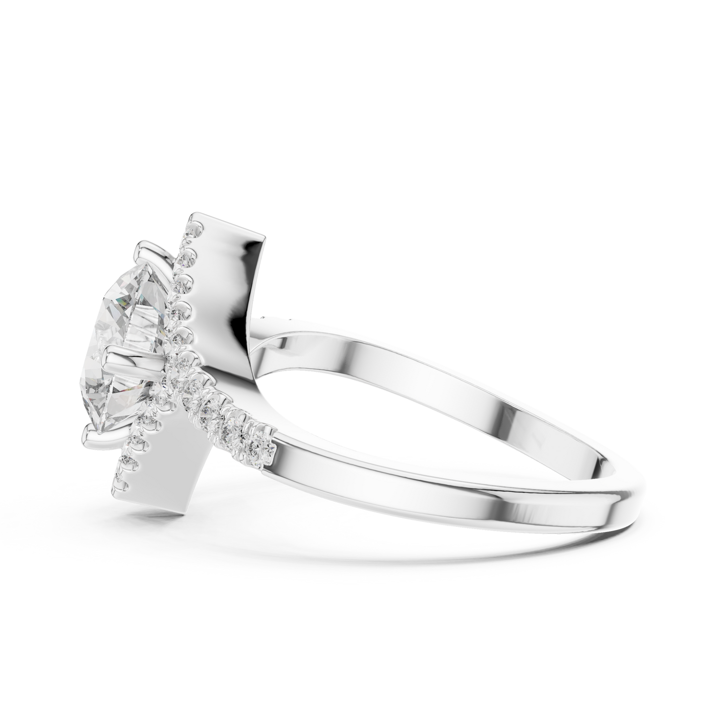 Round Halo Lab Grown Diamond Ring
