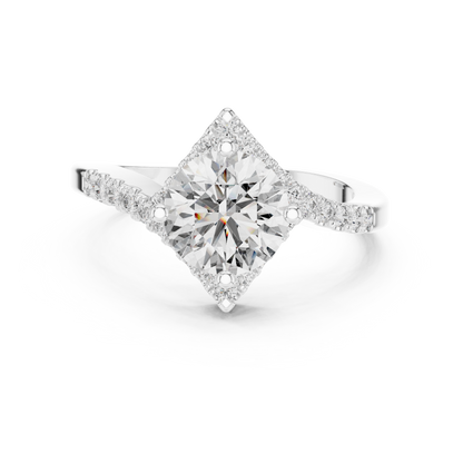 Round Halo Lab Grown Diamond Ring