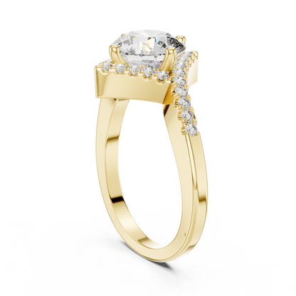 Round Halo Lab Grown Diamond Ring