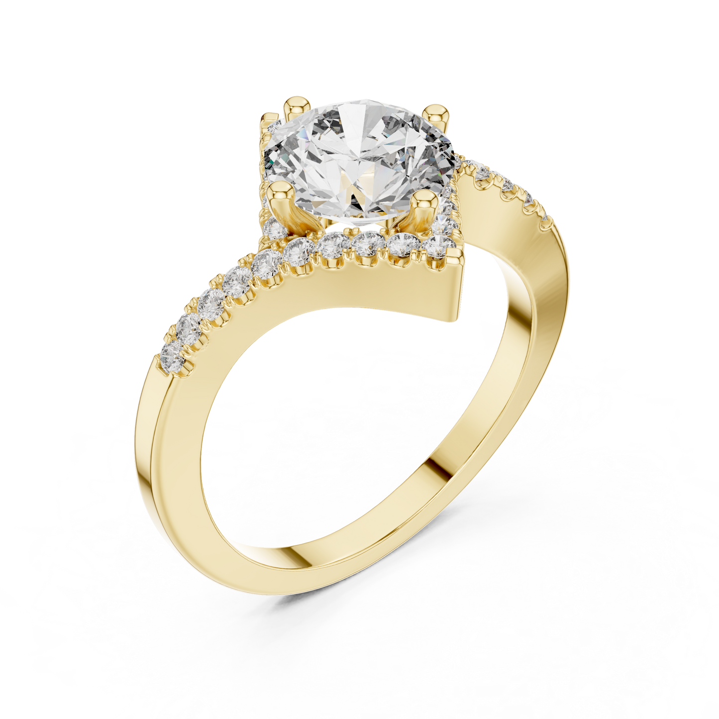 Round Halo Lab Grown Diamond Ring