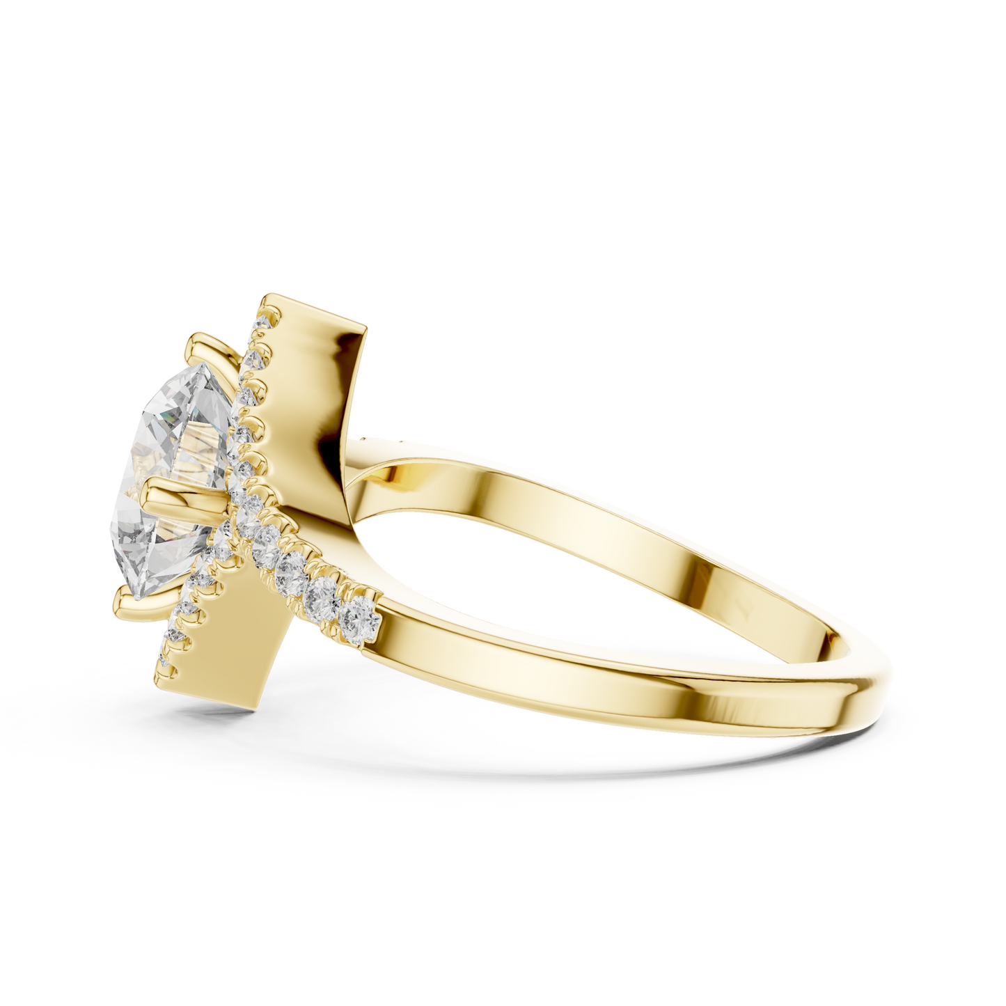 Round Halo Lab Grown Diamond Ring