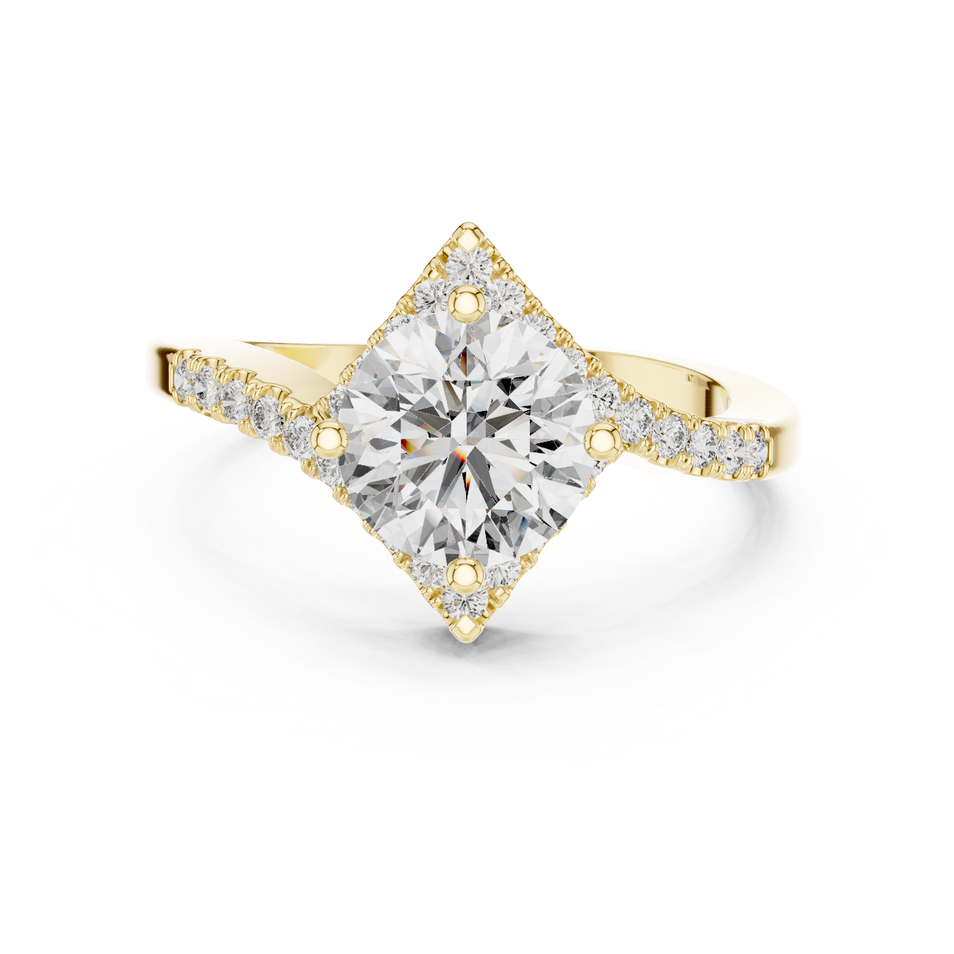 Round Halo Lab Grown Diamond Ring