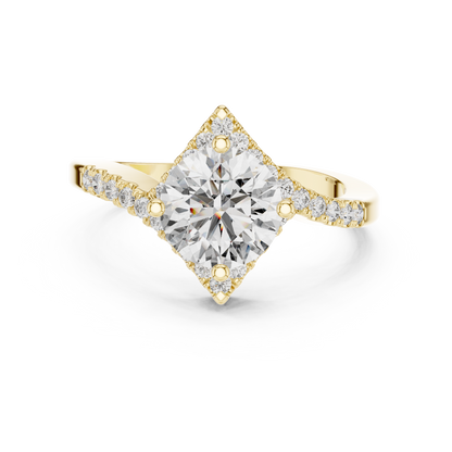 Round Halo Lab Grown Diamond Ring