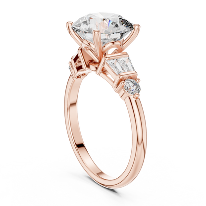 Mixed Shape Lab Grown Diamond Side Stone Ring
