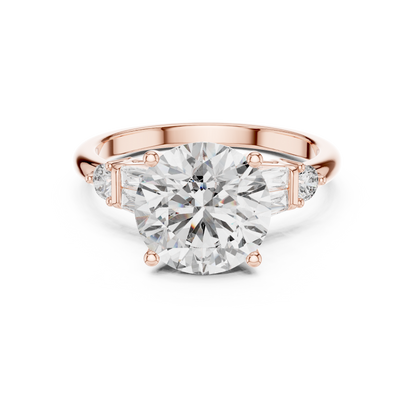 Mixed Shape Lab Grown Diamond Side Stone Ring