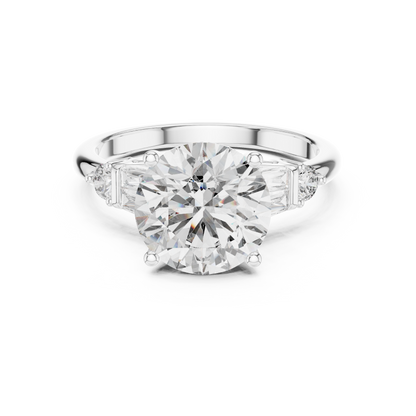 Mixed Shape Lab Grown Diamond Side Stone Ring