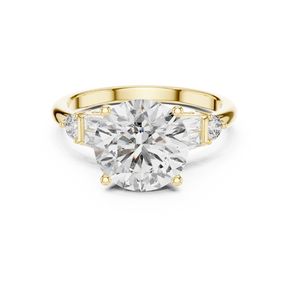 Mixed Shape Lab Grown Diamond Side Stone Ring