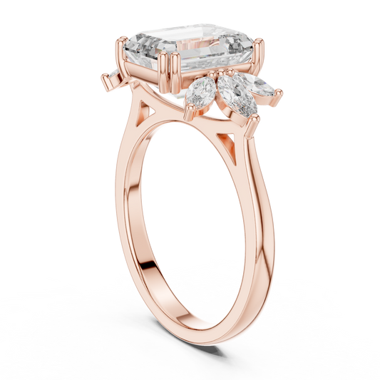 Mixed Shape Lab Grown Diamond Three Stone Ring