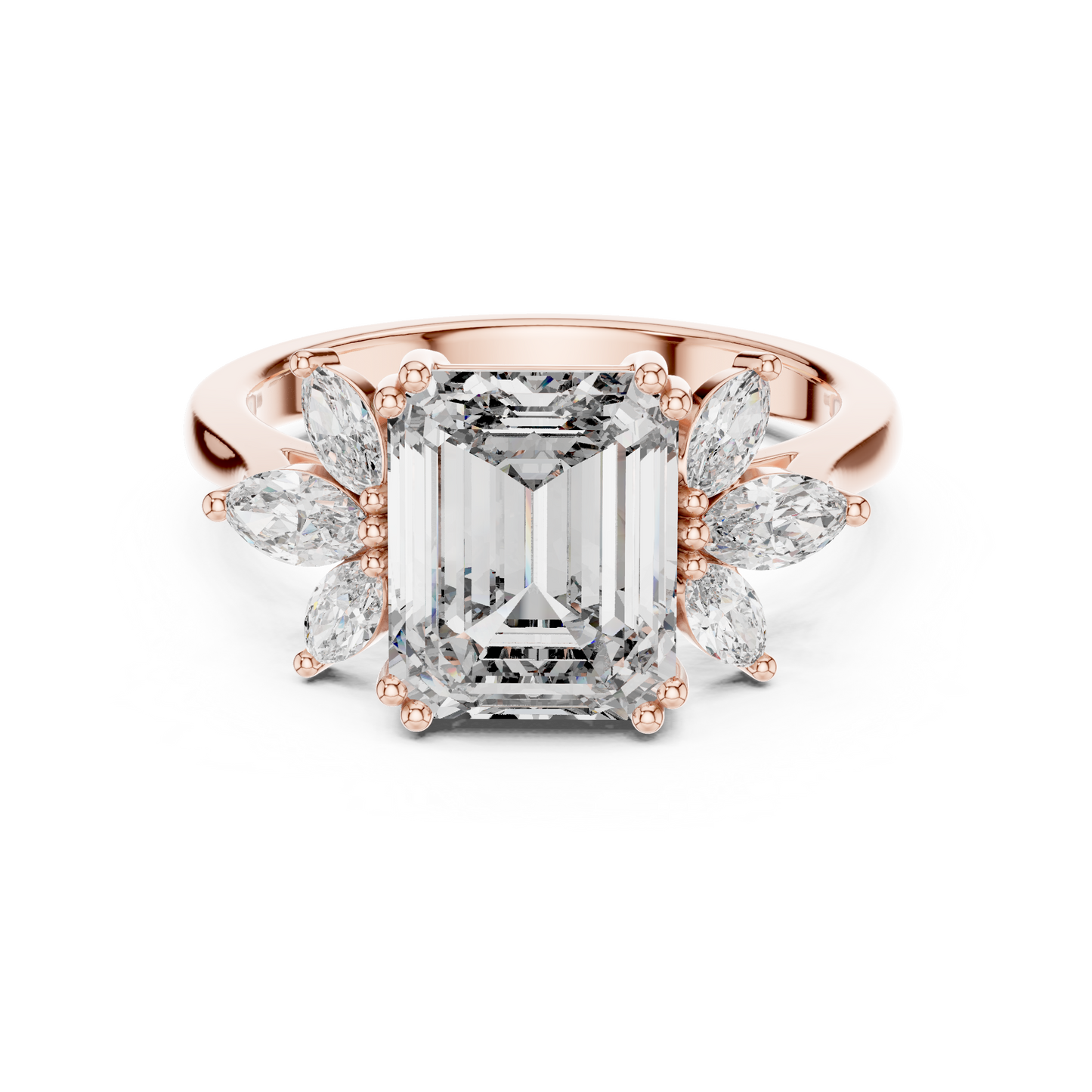 Mixed Shape Lab Grown Diamond Three Stone Ring