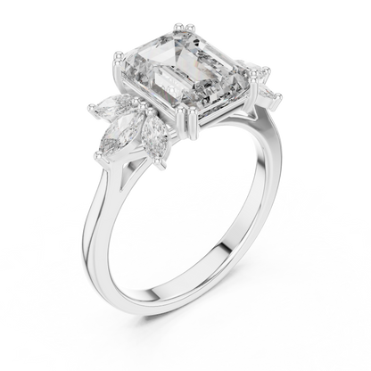 Mixed Shape Lab Grown Diamond Three Stone Ring