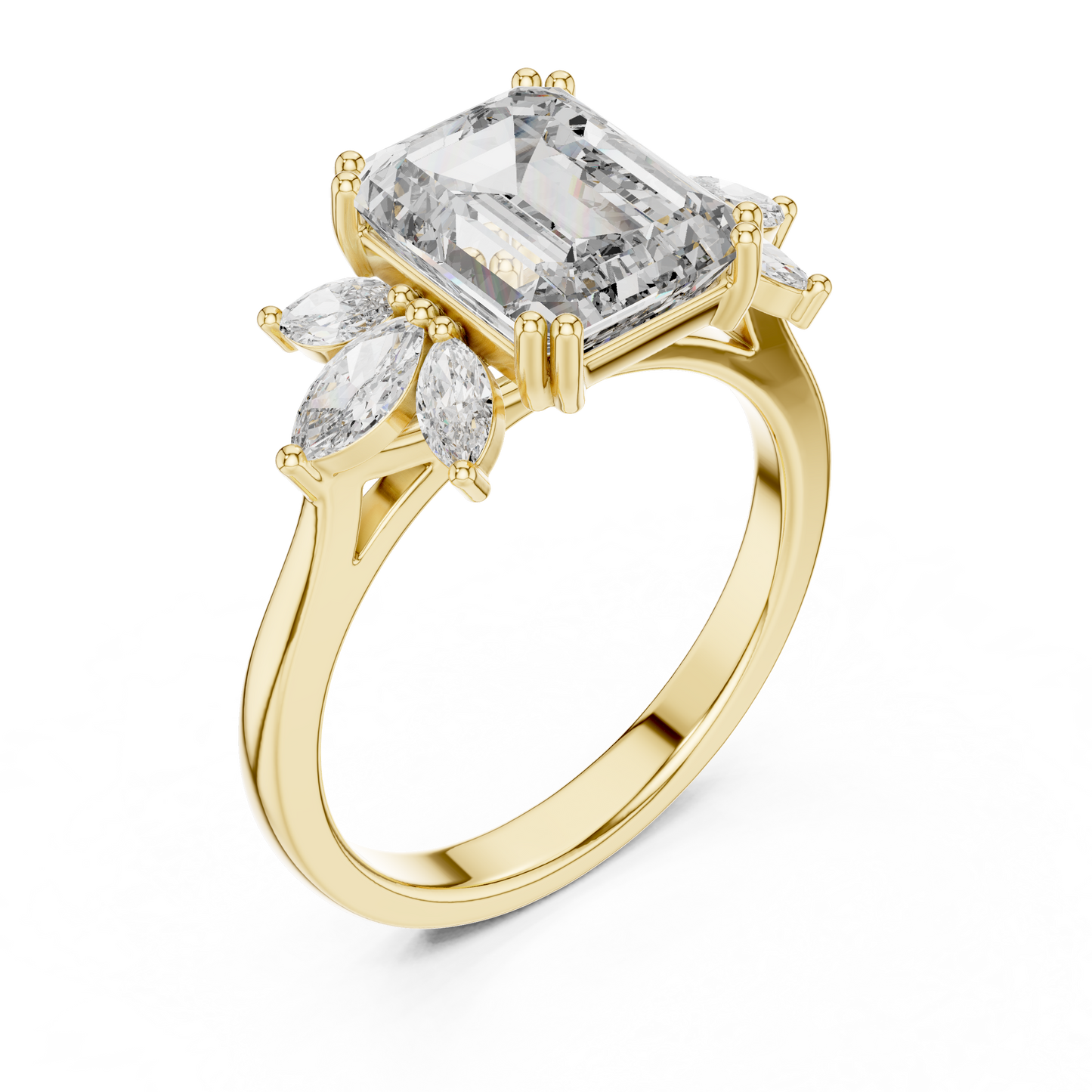 Mixed Shape Lab Grown Diamond Three Stone Ring