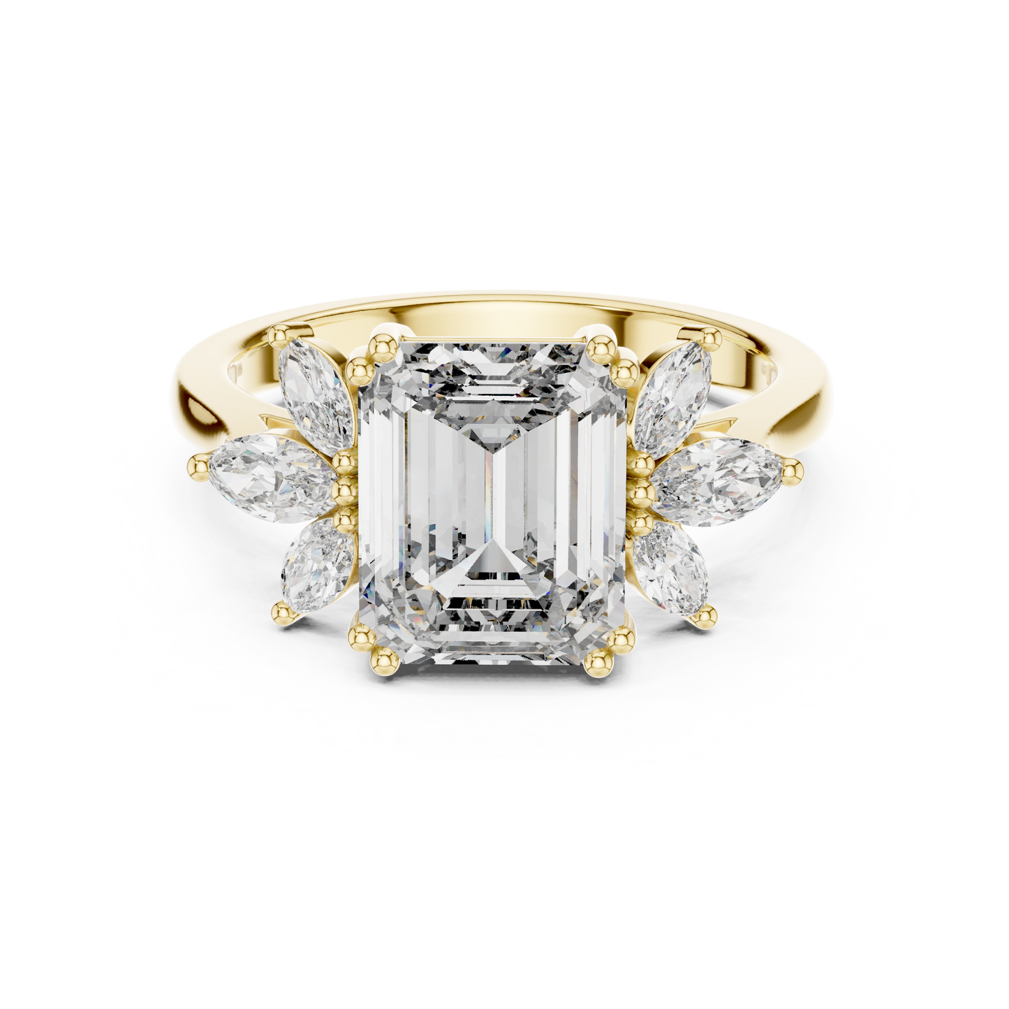 Mixed Shape Lab Grown Diamond Three Stone Ring