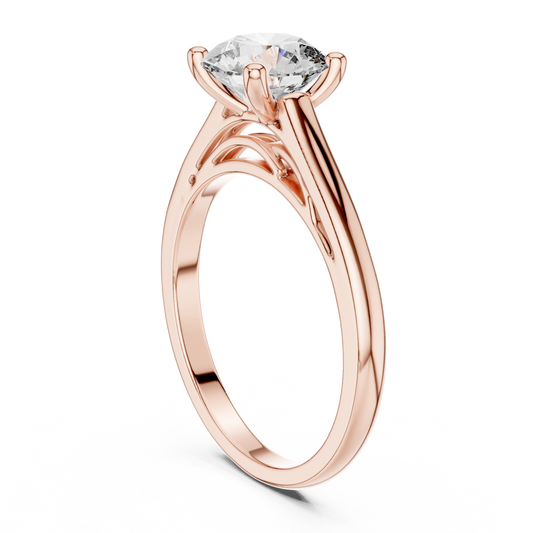 Round Solitaire Lab Grown Diamond Ring