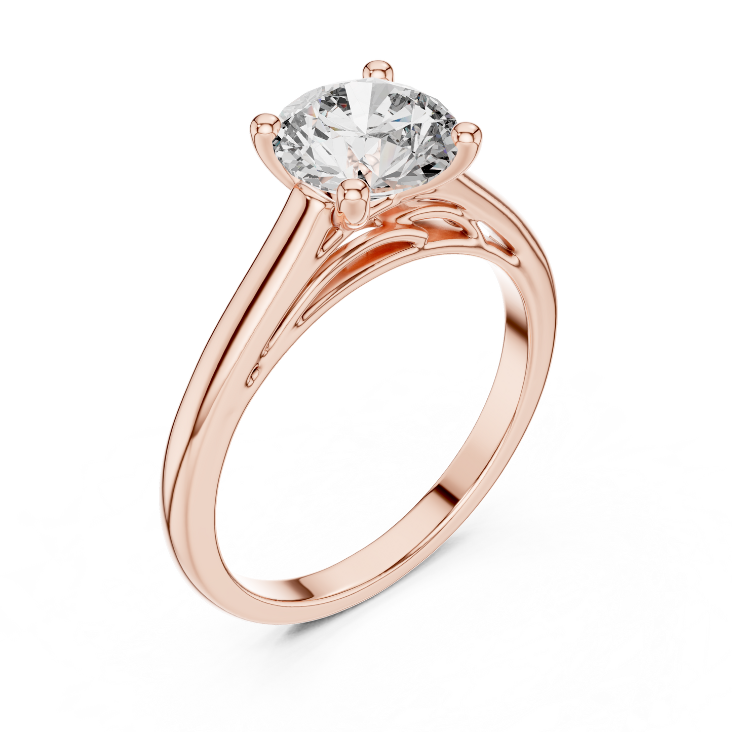 Round Solitaire Lab Grown Diamond Ring