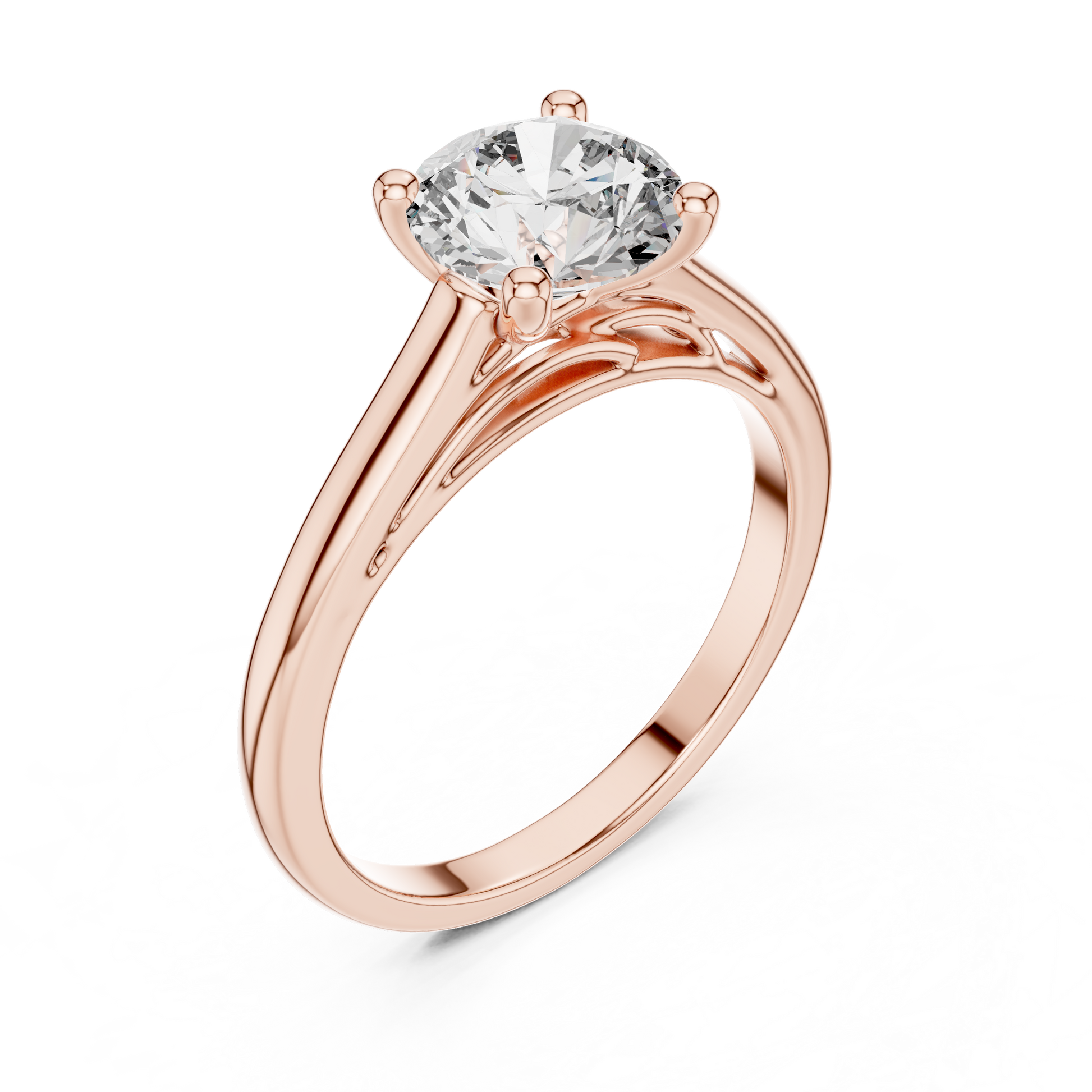 Round Solitaire Lab Grown Diamond Ring
