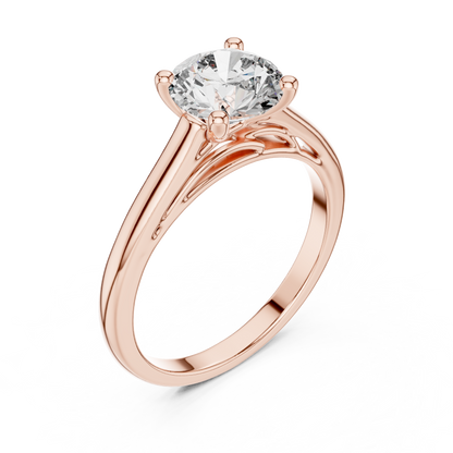 Round Solitaire Lab Grown Diamond Ring