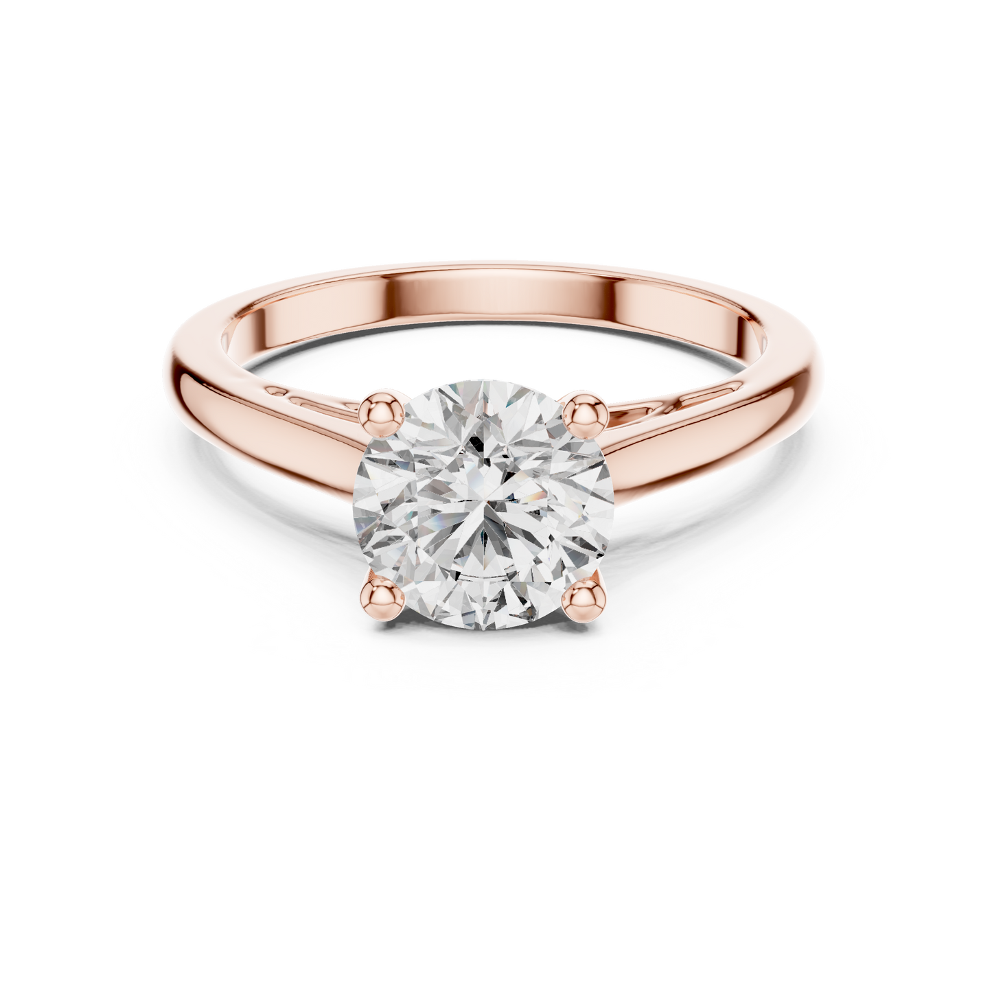 Round Solitaire Lab Grown Diamond Ring