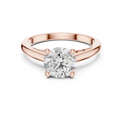 Round Solitaire Lab Grown Diamond Ring