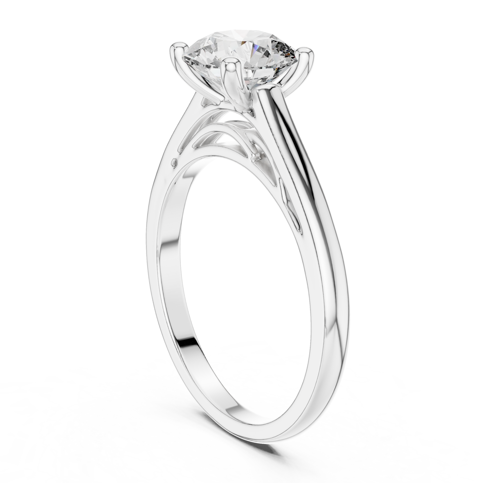 Round Solitaire Lab Grown Diamond Ring