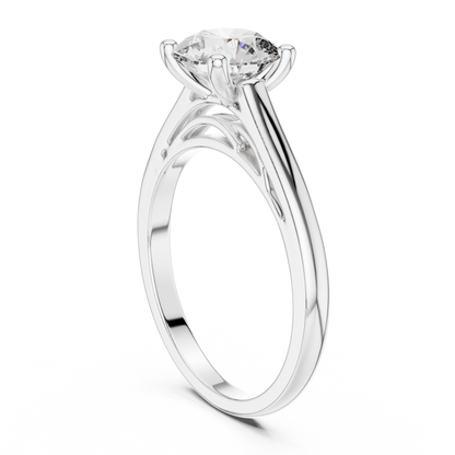 Round Solitaire Lab Grown Diamond Ring