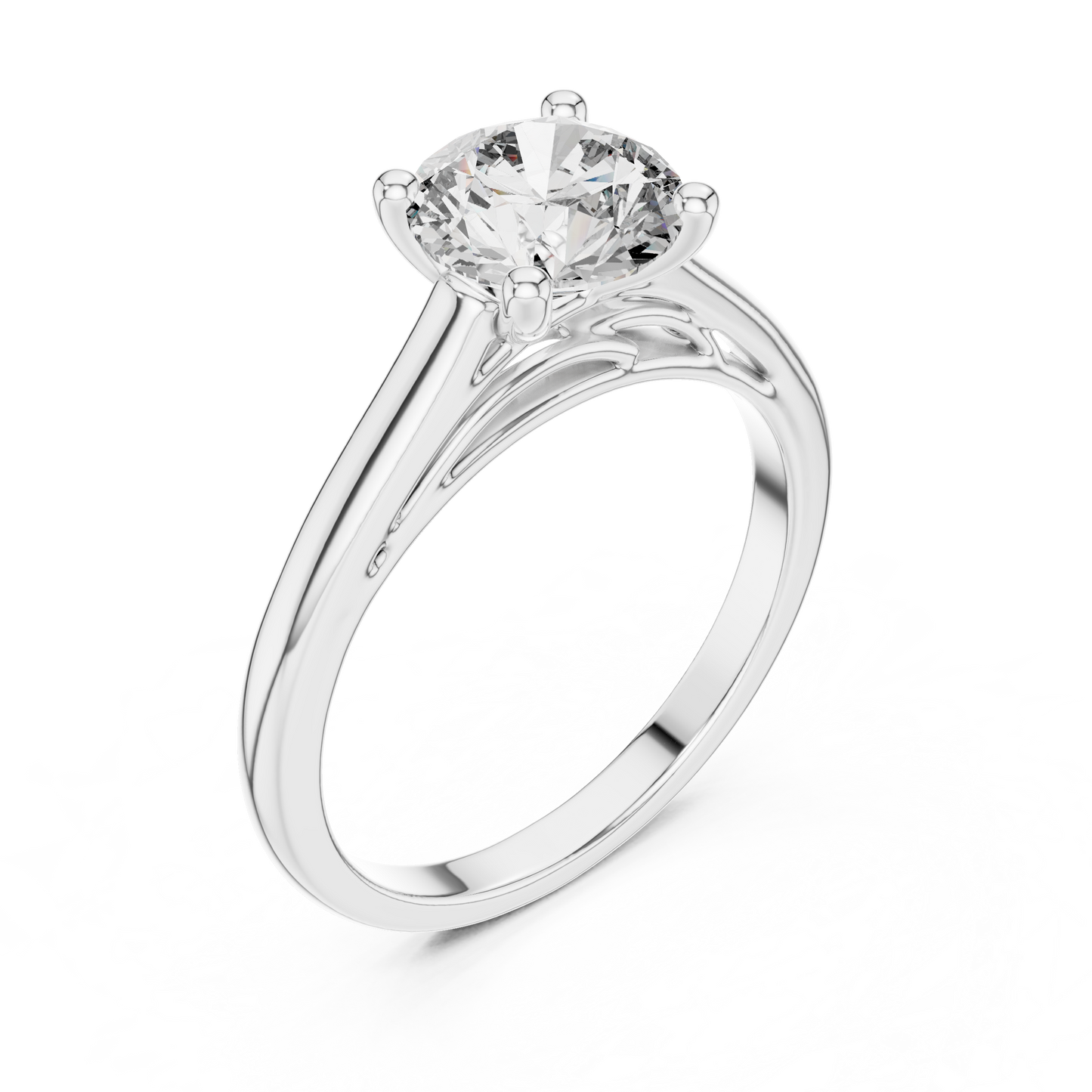 Round Solitaire Lab Grown Diamond Ring