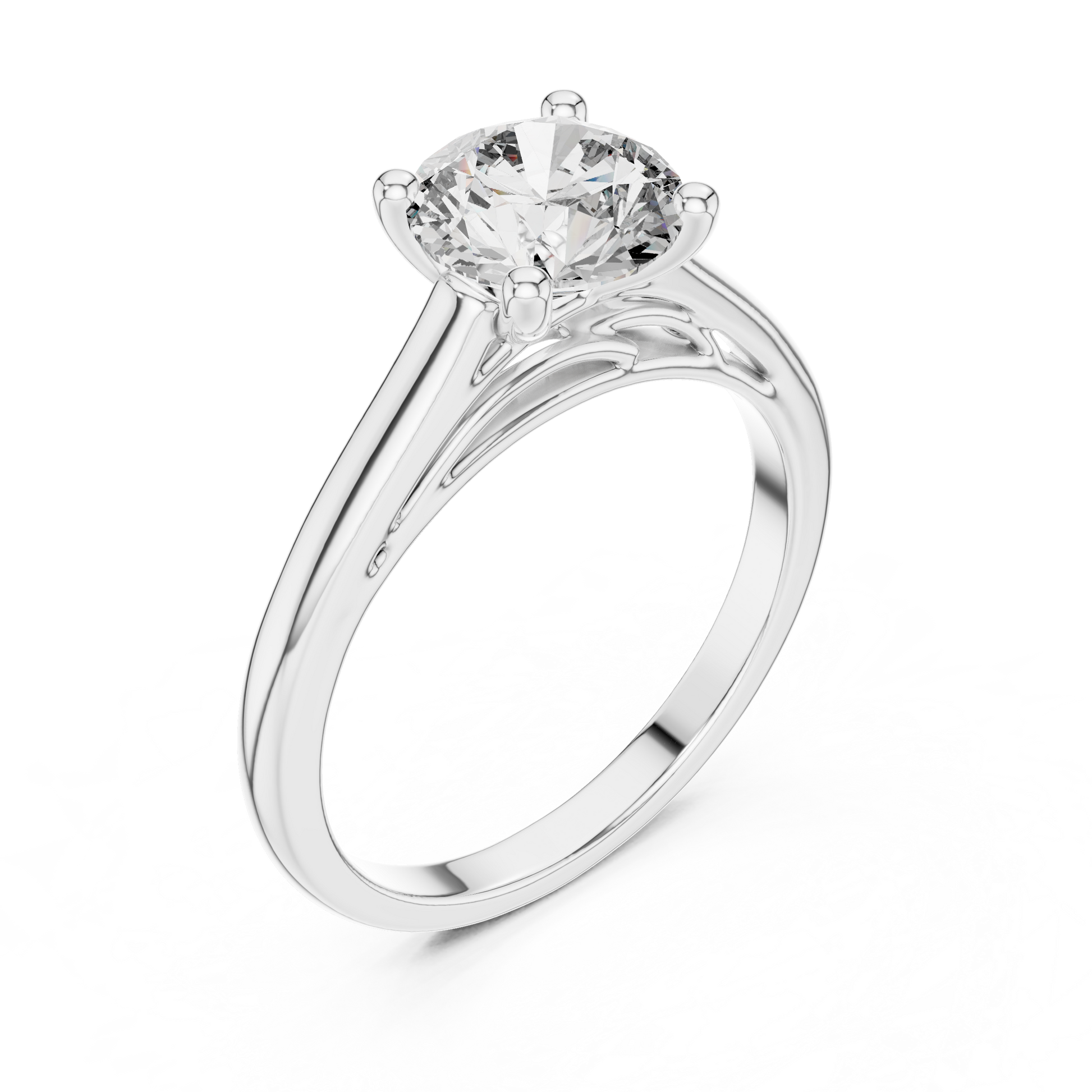 Round Solitaire Lab Grown Diamond Ring