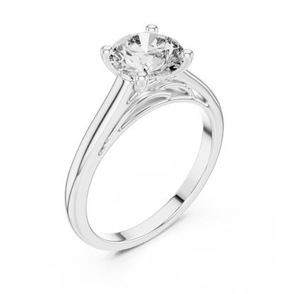 Round Solitaire Lab Grown Diamond Ring