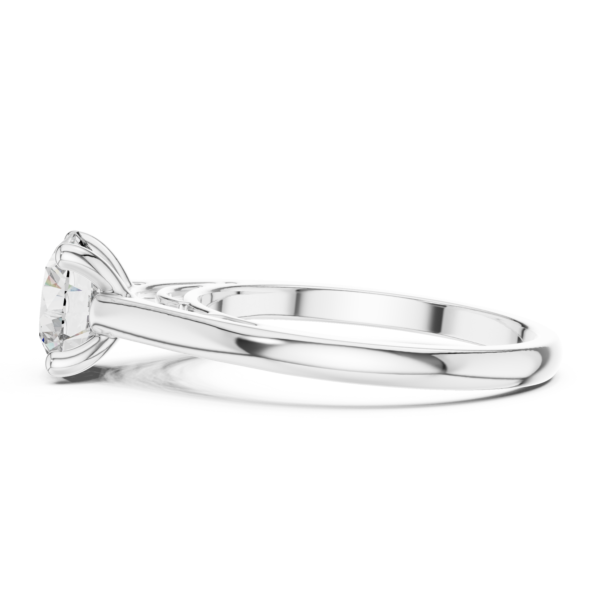 Round Solitaire Lab Grown Diamond Ring