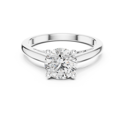 Round Solitaire Lab Grown Diamond Ring