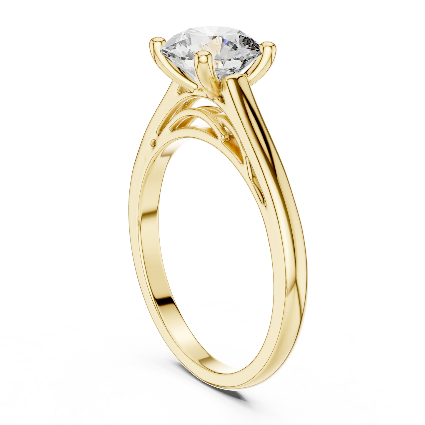 Round Solitaire Lab Grown Diamond Ring
