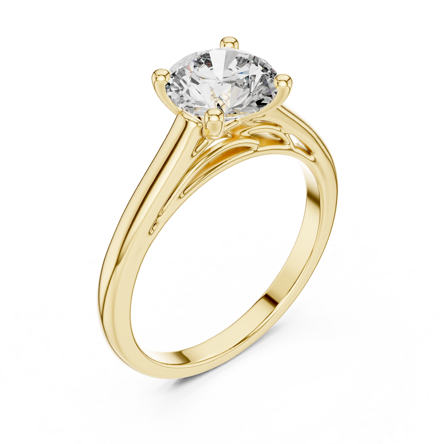 Round Solitaire Lab Grown Diamond Ring