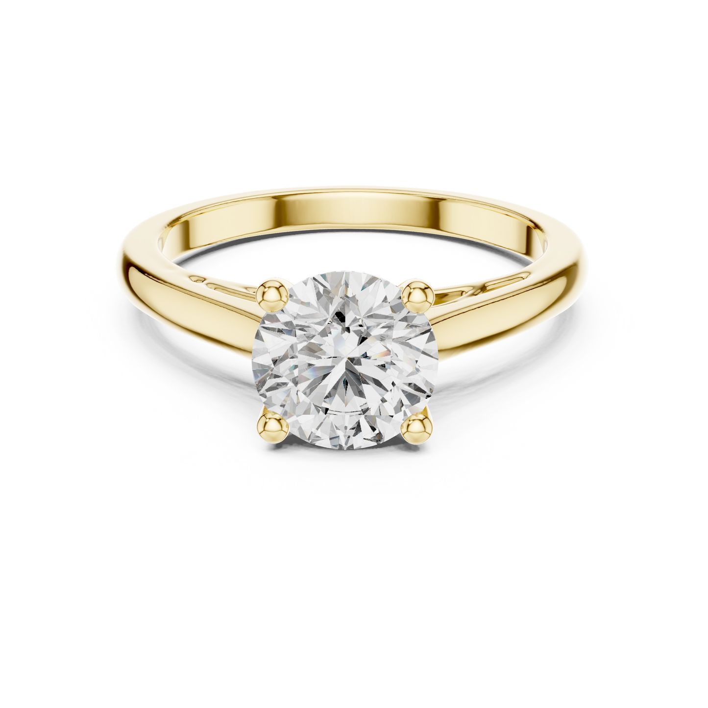 Round Solitaire Lab Grown Diamond Ring