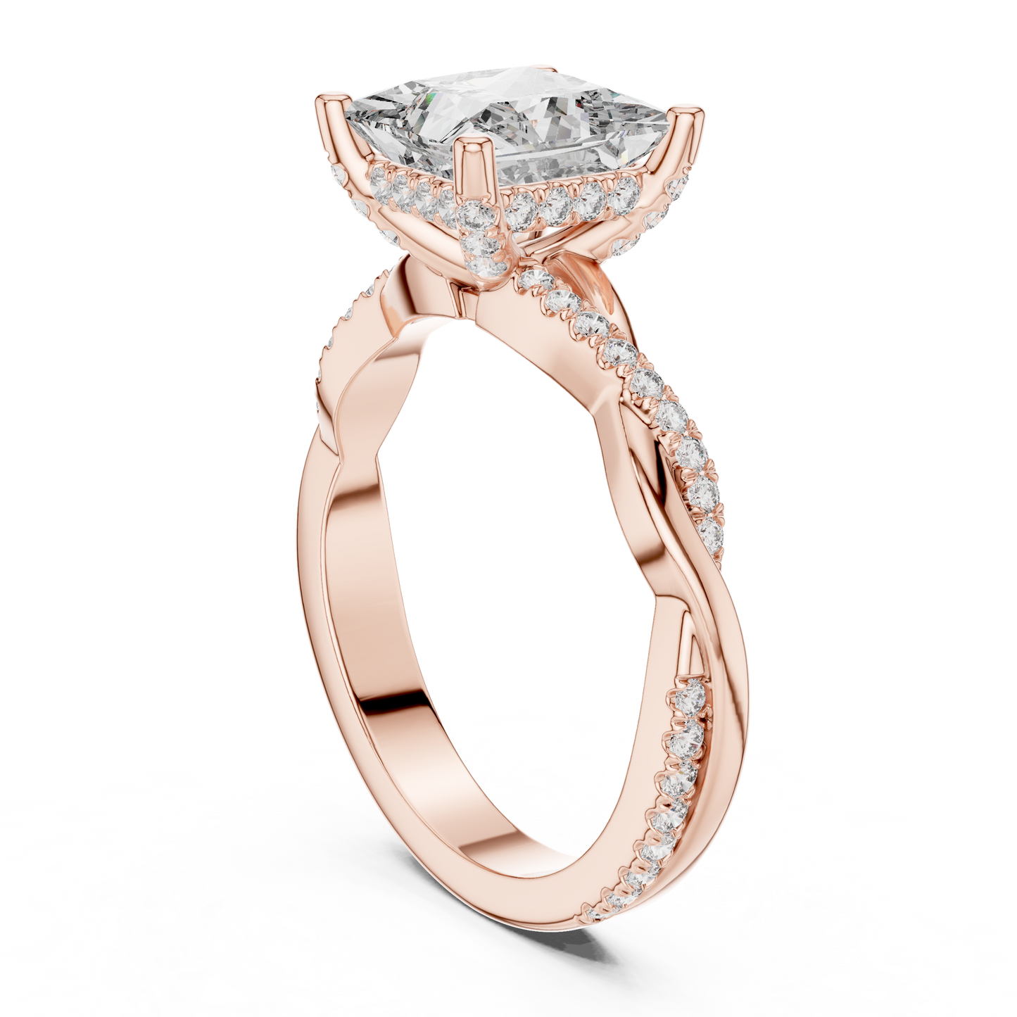 Mixed Shape Lab Grown Diamond Halo Ring